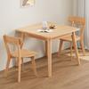 Combinación de Mesa de Comedor y Sillas de Madera Maciza Completa Nórdica Mesa de Comedor para Apartamento Pequeño Mesa Cuadrada de Tronco Occidental Mesa de los Ocho Inmortales Mesa Cuadrada de 80 de Ancho