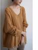 Suéter de Punto Calado, Suéter para Mujer con Escote Corazón Hombros Descubiertos, Ropa de Abrigo para Mujer Estilo Perezoso Primavera y Otoño, Suéter Desgastado para Mujer