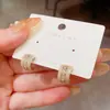 Pendientes de Aro Geométricos de Circonita Microincrustada, Moda, para Mujer, Diseño de Nicho, Pendientes Elegantes de Celebridad de Internet, Accesorios Versátiles