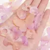 Acrílico Escarchado Gelatina Dos Tonos Moño Pieza Redonda Accesorios DIY Pulsera de Cuentas Hecha a Mano Accesorios para Collar