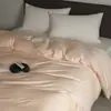 Funda de Cama de Color Sólido 60 Hilos Tencel, Estilo Sencillo, Funda de Edredón Sedosa y Fresca, Sábana de Cama Individual/Doble Amigable con la Piel, Sábana Ajustable de una Pieza