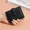 Portatarjetas de cuero genuino para mujer, ultradelgado, ranura para múltiples tarjetas, portatarjetas bancarias simple, clip para tarjeta de licencia de conducir, mini billetera, portadocumentos compacto