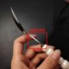 Juego de Cubiertos de Acero Inoxidable 304, Cuchillo, Tenedor y Cuchara con Mango de Perla Cerámica, Vajilla de Lujo Accesible Estilo Ins Coreano, Cuchara y Tenedor de Postre al Por Mayor