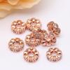 14K pacote de ouro cor micro incrustado zircão grande furo furo anel de contas joias acessórios artesanais diy pulseira pingente anel