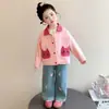 Chaqueta de Dibujos Animados para Niña Primavera 2026 Nuevo Estilo Chaqueta de Dibujos Animados para Bebé Niña Infantil con Solapa Top Versátil de Moda Tendencia