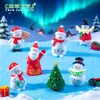 Decorações de Natal em miniatura: uma pequena figura de boneco de neve segurando uma placa, perfeita para criar uma charmosa paisagem de inverno, decorações DIY e pequenos enfeites