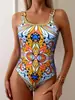 Traje de baño nuevo 2023 europeo y americano para mujer, halter con cordones, traje de baño sexy push up de una pieza Amazon AliExpress