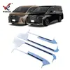 Adecuado para Toyota 23 Alphard Vellfire Serie 40 Tiras de Umbral de Bienvenida y Pedales Modificados de Acero Inoxidable