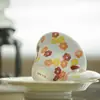 Mingzhishan Zhi Qingshan Flor de Cerezo Azul Nube de Nieve Regreso Gaiwan Pintado a Mano Estilo Japonés Flor de Cerezo Gaiwan Juego de Té Kung Fu Taza de Té