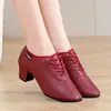 Sapatos de dança latina femininos com solas macias, adequados para dança de salão, professores adultos, sapatos de dança moderna de salto médio, sapatos de performance para dança de salão