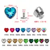Tornillos y Remaches de Pedrería, Forma de Corazón, Forma de Lágrima, Forma Cuadrada, Pedrería de Vidrio de Colores para Bolsas y Ropa de Bricolaje