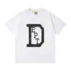 Gallery Dept Lavado y Desgastado Manga Corta Retro High Street Vintage Camiseta Suelta para Pareja Moderna