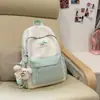 Mochila Linda de Color Contrastante para Mujer, Casual y Linda, Mochila de Estilo Fresco con Gran Capacidad para Estudiantes de Secundaria, Preparatoria y Universidad
