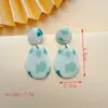 Pendientes de Arcilla Suave Hechos a Mano Frescos de Verano para Mujer Pendientes Asimétricos Geométricos de Arcilla Suave con Recubrimiento UV Pendientes
