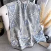 Bufanda Popular de Imitación Cachemir Otoño e Invierno 2025 Chal de Estilo Étnico para Mujer Chal Exterior Caliente Jacquard Retro con Borlas