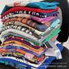 Camiseta Feminina de Manga Curta Plus Size Verão 2025, Camisa Básica Feminina Soltinha de Meia-Manga, Marca Tendência Color-Blocking de Mercado de Rua de Comércio Exterior