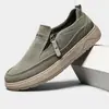 Zapatos de malla transpirables para hombre, slip-on, nuevos para otoño, suela gruesa, casual, versátiles, cómodos, suela suave, zapatos de papá