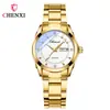 Reloj de Moda Chenxi para Pareja con Doble Calendario y Correa de Acero con Diamantes, Transmisión en Vivo del Fabricante, Relojes de Cuarzo para Pareja Transfronterizos para Hombres y Mujeres
