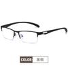 Gafas Anti Luz Azul para Hombre, Gafas Planas de Media Montura con Lentes Graduados, Gafas de Computadora de Moda 1909 Protección Ocular