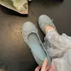 ¡En stock y se envía inmediatamente! Zapatos estilo mismo de Uva Mamá, zapatos de rollo de huevo, suaves y de punta redonda, con moño y cordones, bailarinas de corte bajo para mujer