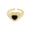 823 Estilo K Ins Nicho Diseño de Lujo Accesible Versátil Ágata Corazón Anillo Abierto Plata Esterlina S925 Femenino Textura