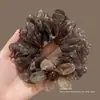 Otoño Invierno Estilo Coreano Cuadros Lazo para el Pelo de Intestino Grande Mujer 2026 Nuevo Gama Alta Súper Grande Cuerda para Moño Flor en la Cabeza Accesorios para el Cabello