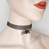 Collar de estilo retro europeo y americano para mujer, collar de encaje con diseño de araña de Halloween, cadena de clavícula, collar de joyería Y491