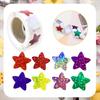 500/Rollo Rollos de 2.5cm de Pegatinas de Estrella Autoadhesivas Pegatinas Decorativas para Tablas de Recompensas Etiquetas