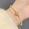 2025 Pulsera de Perlas Más Vendida para Mujer Versátil Gama Alta Nuevo Estilo Chino Retro Pulsera de Mano Temperamento Joyería de Mano Mariposa Venta al por Mayor