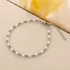 Pulsera de estilo bohemio con cuentas de arroz ultra finas simples y cuentas redondas de acero inoxidable, moda transfronteriza, pulsera para mujer, venta al por mayor