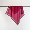Lenço quadrado de algodão e linho bicolor frente e verso, 70 estilo novo, lenço de pescoço versátil de alta qualidade, xale estilo old money com estampas paisley e espinha de peixe