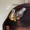 Pinza para el pelo de bombilla luminosa para mujer, pinza de pico de pato creativa y divertida, pinza para flequillo lateral, accesorio para fotos, accesorio para el cabello