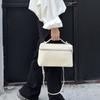 Bolsa para Lonchera Portátil Nueva Estilo LP Mismo 2025 Patrón de Lichi Alta Textura Simple Moda Bolso Pequeño Cuadrado Cruzado al Hombro