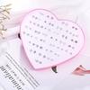 Versión coreana de aretes simples mini de resina plástica 36 pares de aretes en caja de regalo de Corazón juego de aretes pequeños aretes al por mayor mujeres