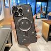 Funda para iPhone 18 con Patrón de CD Galvanizado y Brillo con Cola, Succión Magnética Magsafe de Apple, Funda 17 Pro Adecuada para 16