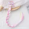 Peruca Colorida de Tranças Infantis Acessórios de Cabelo com Corda Colorida Trançada Adereços para Fantasia da Princesa Elsa Princesa do Gelo e da Neve Aniversário de Bebê