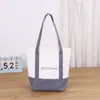 Bolsa de Tela Promocional Lisa Estampada Personalizada con LOGO Impresión a Color Bolsa de Lona Portátil con Correa para el Hombro y Cruzada Bolsa de Compras