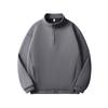 Moletom Dengjie Texturizado com Meio Zíper para Homens, Novo Estilo de Inverno, Forrado com Fleece, Peso Pesado 390g, Jaqueta de Gola Alta de Alta Qualidade