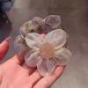 Elástico de Cabelo Flor de Sol Malha de Luxo Leve Anel de Cabelo Brilhante com Strass Corda para Amarrar Cabelo de Verão Feminino Alto Estilo 2024 Novo