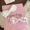 Pinza de pico de pato con lazo de encaje y lunares, extensiones de clip, estilo ballet dulce y femenino, pinza para coleta, accesorio de pelo versátil coreano y japonés