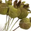 Pequena fruta de romã única de espuma verde de simulação fresca, materiais decorativos para arranjo de flores de guirlanda de rattan de Natal DIY feito à mão