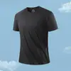 Ropa de Secado Rápido para Hombres Verano 2026 Ropa Deportiva al Aire Libre para Hombres Fitness Nueva Camiseta de Manga Corta con Cuello Redondo Camiseta Tendencia de Seda de Hielo para Hombres