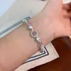 Pulseira de Prata Esterlina S925 com Pedra Olho de Gato Roxo Aura Amethysta Textura de Flor Pulseira da Moda de Alto Padrão para Estudantes Mulheres