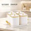 Frascos sellados para granos y cereales, almacenamiento de cocina, frascos de plástico transparente de grado alimenticio, cajas para fideos, productos secos y almacenamiento de té