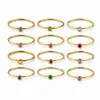 Anillo Minimalista Popular de Nicho Transfronterizo, Piedra Natal de Diciembre, Banda Lisa con Circonita de Colores, Joyería de Lujo Ligero de Moda