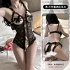 Lencería de Seda Miao Si Mariposa Estilo Puro Deseo Body de Encaje Sexy Uniforme con Abertura en la Entrepierna Atado con Cordones Atrevido Transparente A1328