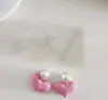 Pendientes de Clip Retro Estilo Hong Kong Color Borgoña para Orejas sin Perforar, Pendientes de Perla Femeninos y de Alta Gama para Viajes, Pendientes de Moda