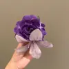 Nuevo Pasador de Pelo Rosa Suave Estilo Chino, Pasador Retro para Moño, Pinza de Flor, Accesorio para el Cabello Atmosférico para Tomar Fotos