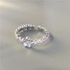 Anillo de gato hoja de árbol boutique alta retención de color TikTok amor titanio acero anillo que no se decolora moda anillo de plata venta al por mayor