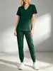 Trajes de Scrubs Elásticos de Alta Gama para Profesionales de la Belleza, Trabajadores de Cuidado Postparto, Peluquería de Mascotas, Personal Médico y Enfermeras